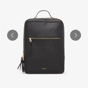 Calpak Black Backpack with Braided Design